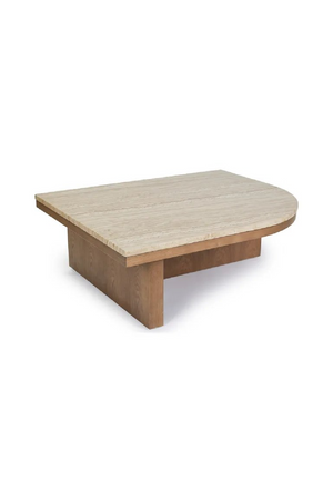 Travertine Asymmetrical Coffee Table | NV Gallery Highland | Oroa.com