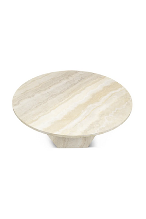 Round Glossy Travertine Coffee Table | NV Gallery Sienna | Oroa.com