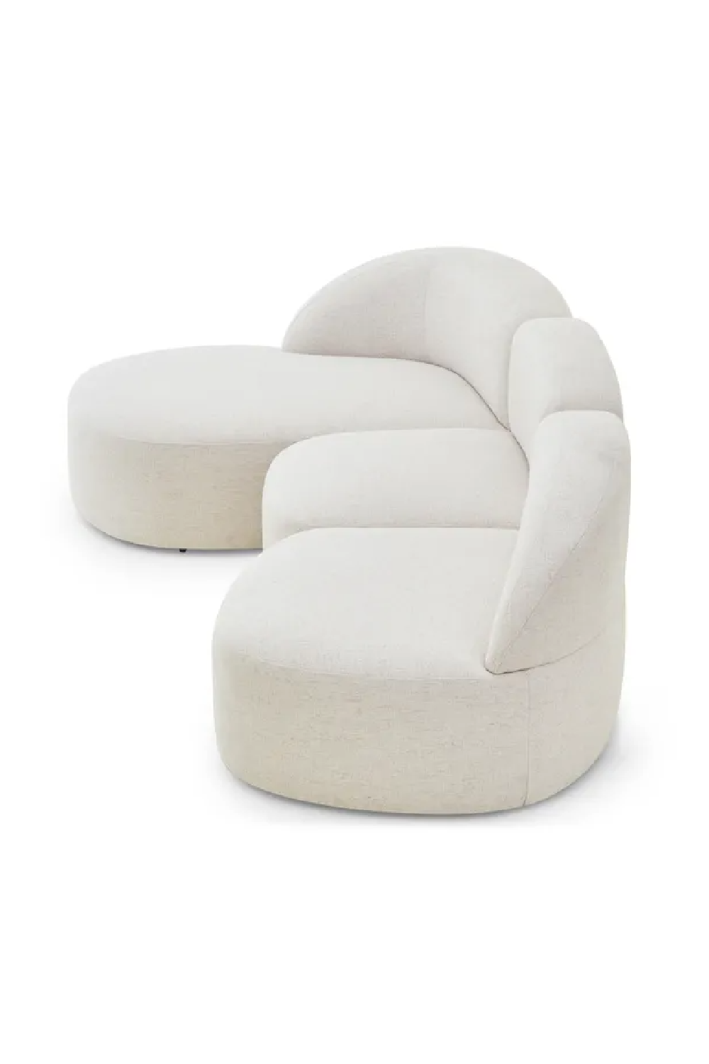 White Bouclé Corner Sofa | NV Gallery Todd | Oroa.com