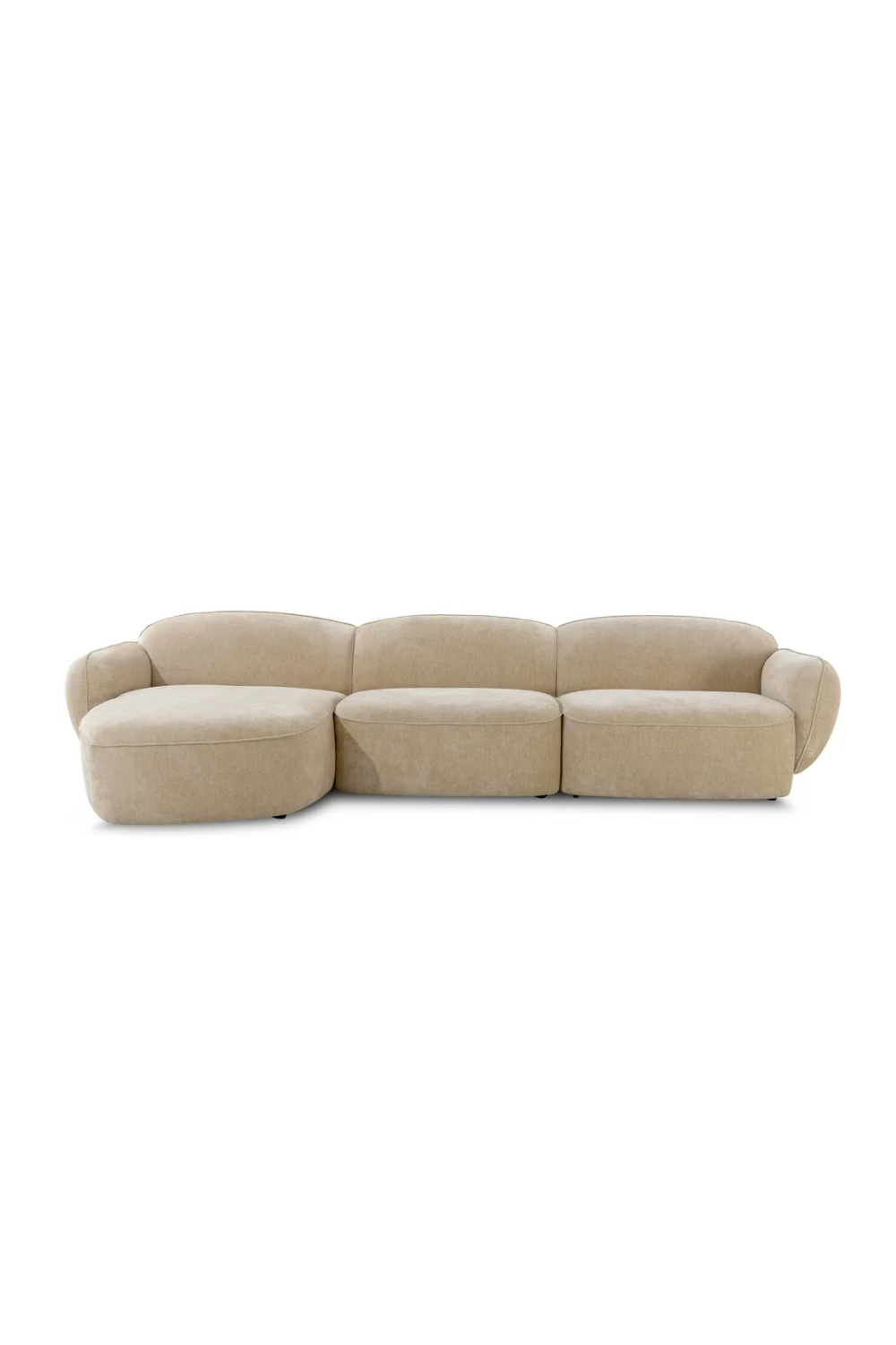 Beige Plush Corner Sofa | NV Gallery Wonka | Oroa.com