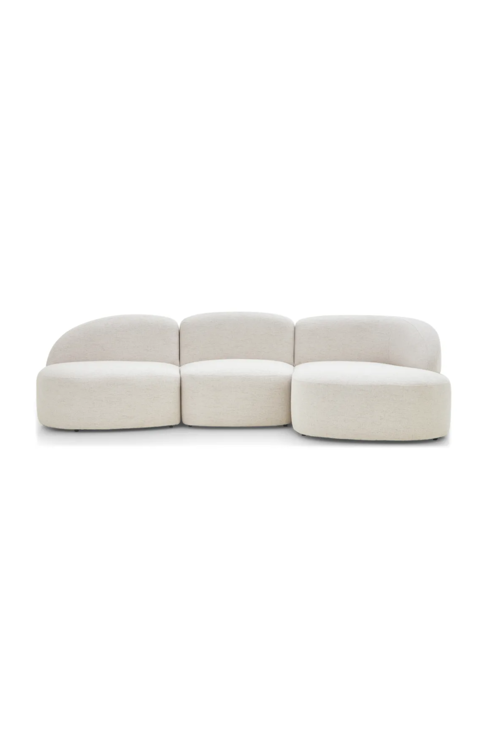 White Bouclé Corner Sofa | NV Gallery Todd | Oroa.com