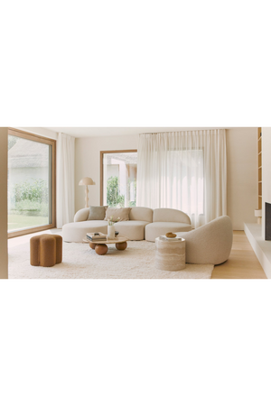 White Bouclé Corner Sofa | NV Gallery Todd | Oroa.com