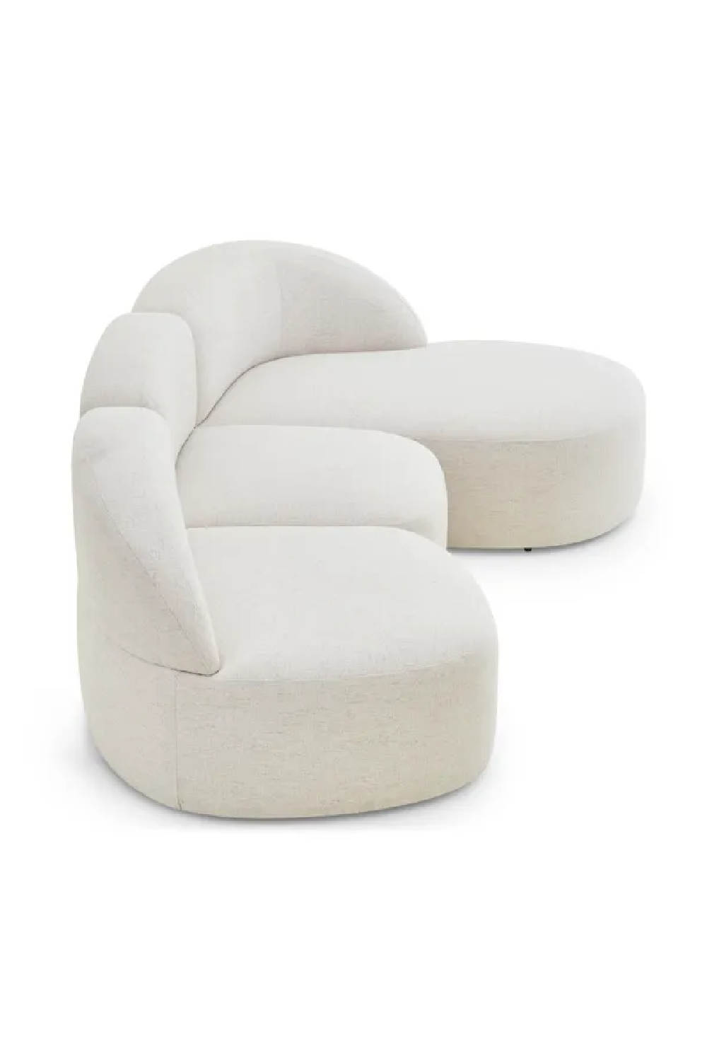 White Bouclé Corner Sofa | NV Gallery Todd | Oroa.com