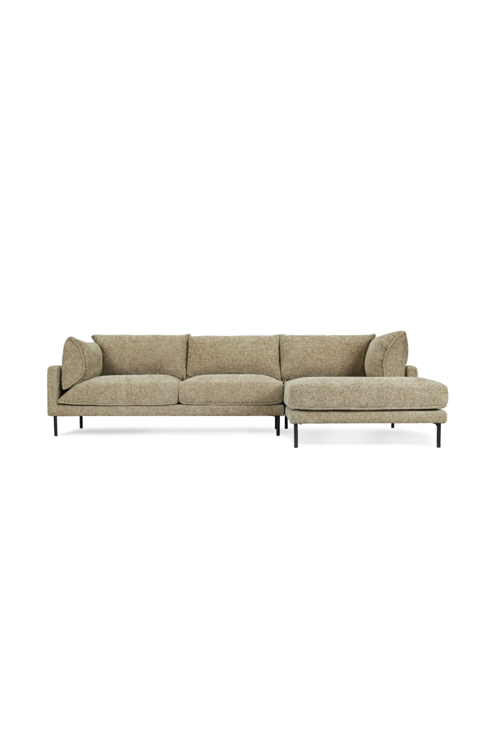 Taupe Tweed Corner Sofa | NV Gallery Ethan | Oroa.com