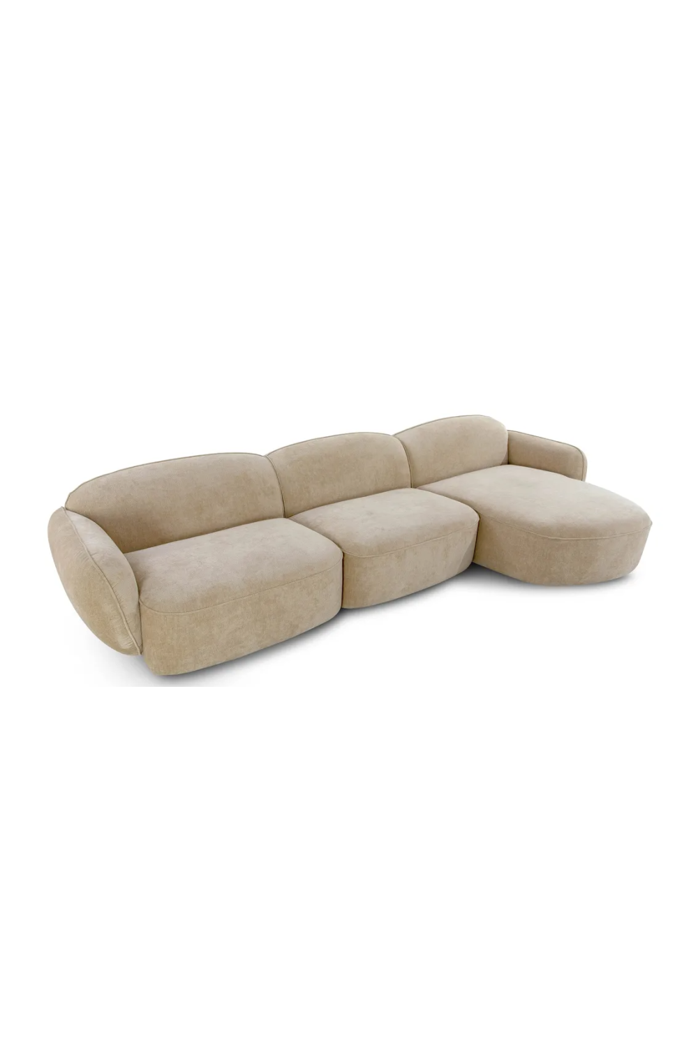 Beige Plush Corner Sofa | NV Gallery Wonka | Oroa.com