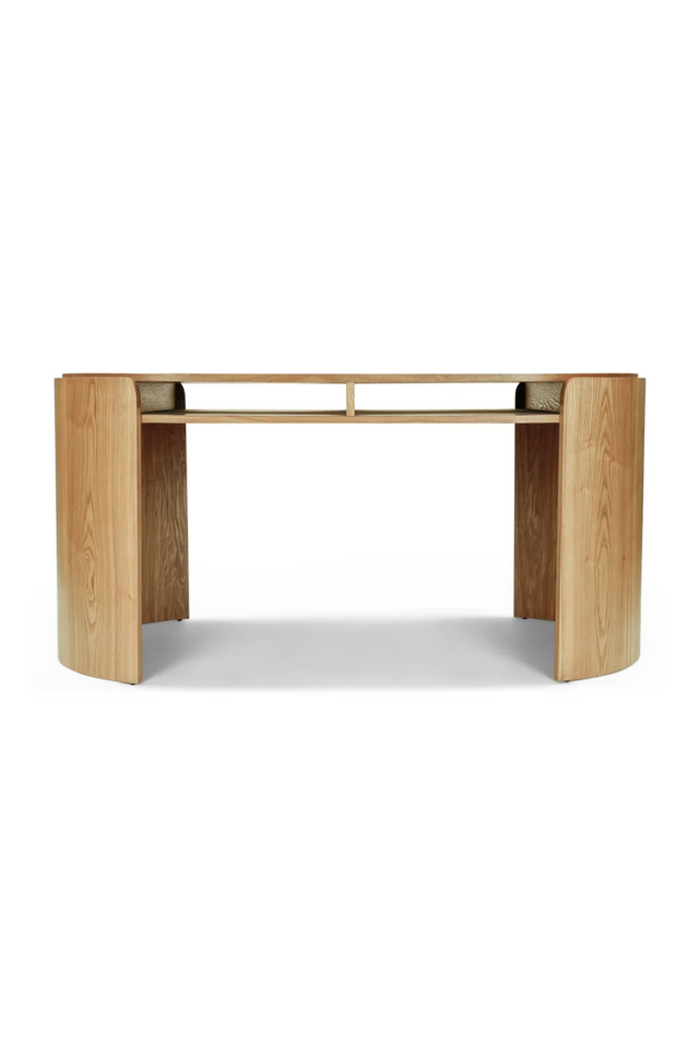 Oval Wood 2-Drawer Desk | NV Gallery Elipse | Oroa.com