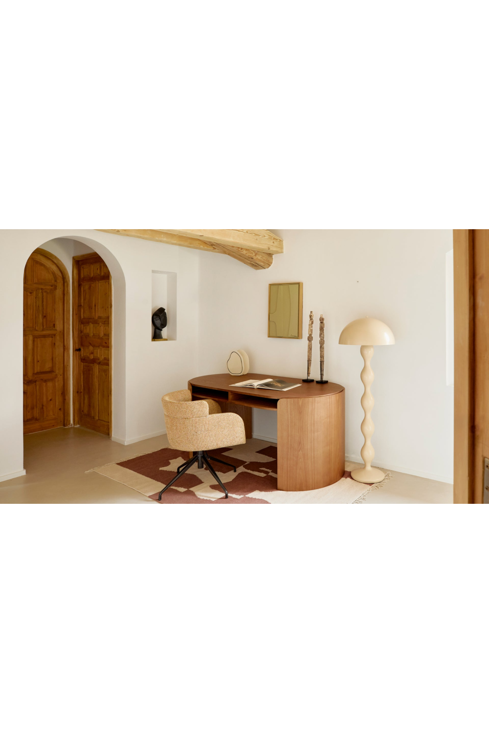 Oval Wood 2-Drawer Desk | NV Gallery Elipse | Oroa.com