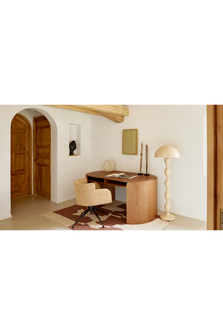 Oval Wood 2-Drawer Desk | NV Gallery Elipse | Oroa.com