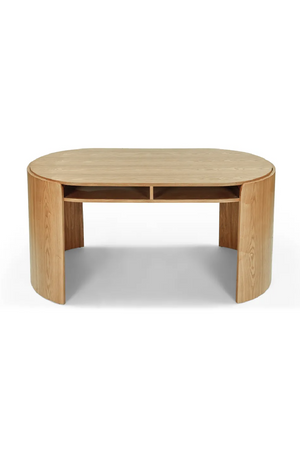 Oval Wood 2-Drawer Desk | NV Gallery Elipse | Oroa.com