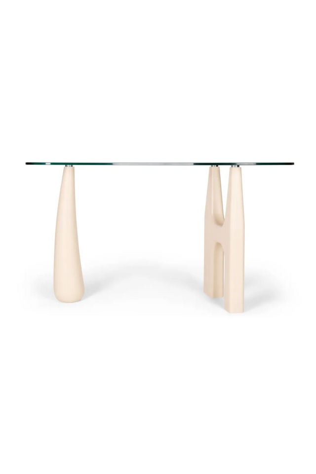 Freeform Tempered Glass Desk | NV Gallery Orwell | Oroa.com