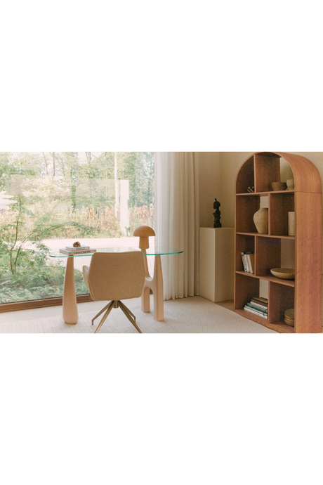 Freeform Tempered Glass Desk | NV Gallery Orwell | Oroa.com