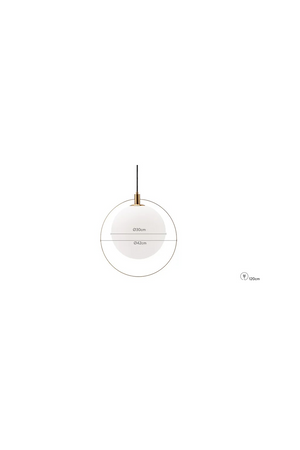 White Glass Sphere Pendant Lamp | NV Gallery Aurora