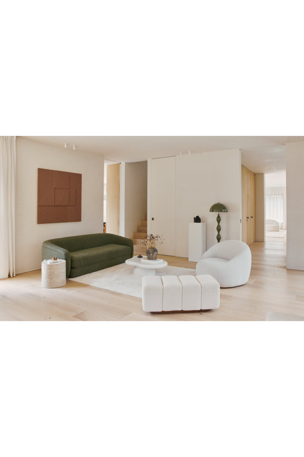 Satin Beige Floor Lamp | NV Gallery Powers | Oroa.com