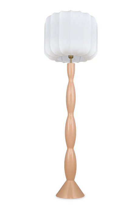 White Fluted Shade Floor Lamp | NV Gallery Hanaki | Oroa.com