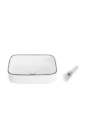 White Glazed Rectangular Sink S | NV Gallery Amsterdam | Oroa.com