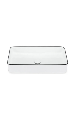 White Glazed Rectangular Sink | NV Gallery Amsterdam | Oroa.com
