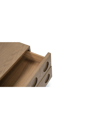 Walnut-Stained 2-Drawer Bedside Table | NV Gallery Cooper | Oroa.com