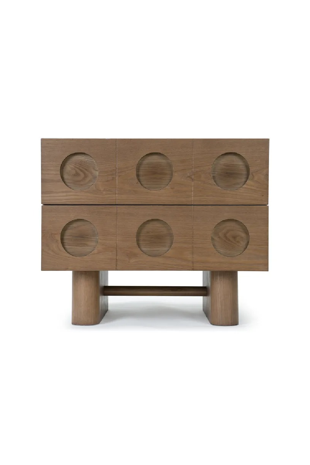 Walnut-Stained 2-Drawer Bedside Table | NV Gallery Cooper | Oroa.com