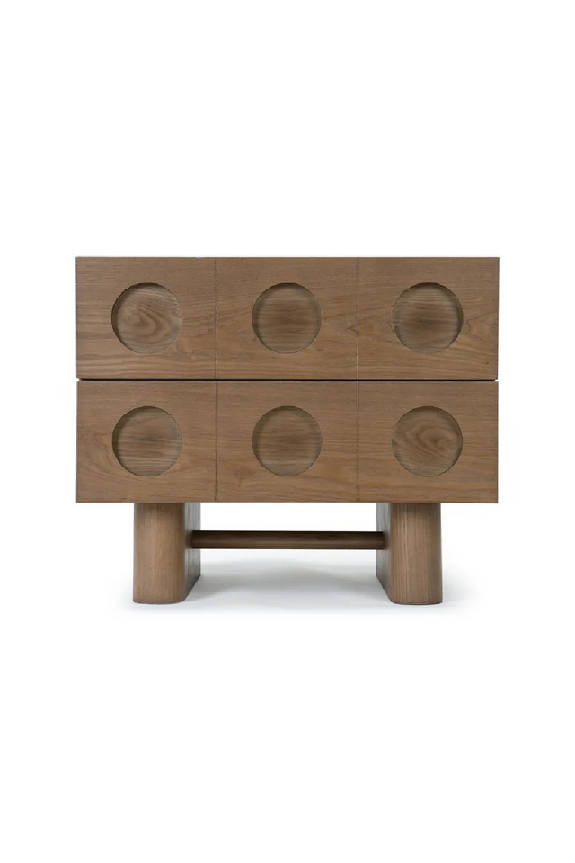 Walnut-Stained 2-Drawer Bedside Table | NV Gallery Cooper | Oroa.com