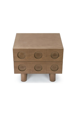 Walnut-Stained 2-Drawer Bedside Table | NV Gallery Cooper