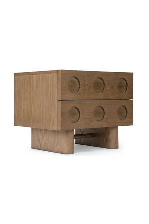 Walnut-Stained 2-Drawer Bedside Table | NV Gallery Cooper | Oroa.com