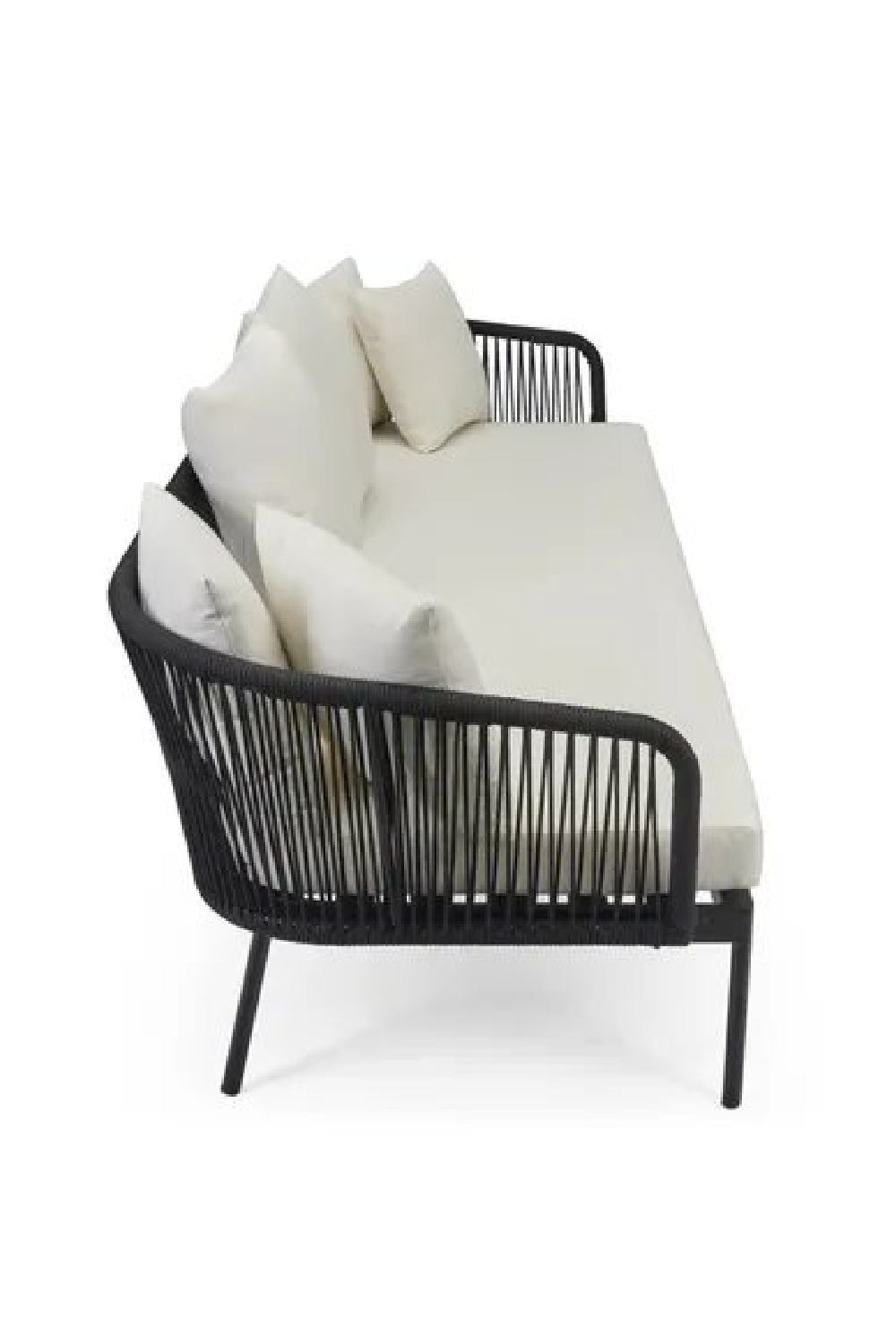 Black Rope 3-Seater Outdoor Sofa | NV Gallery Santa Monica | Oroa.com