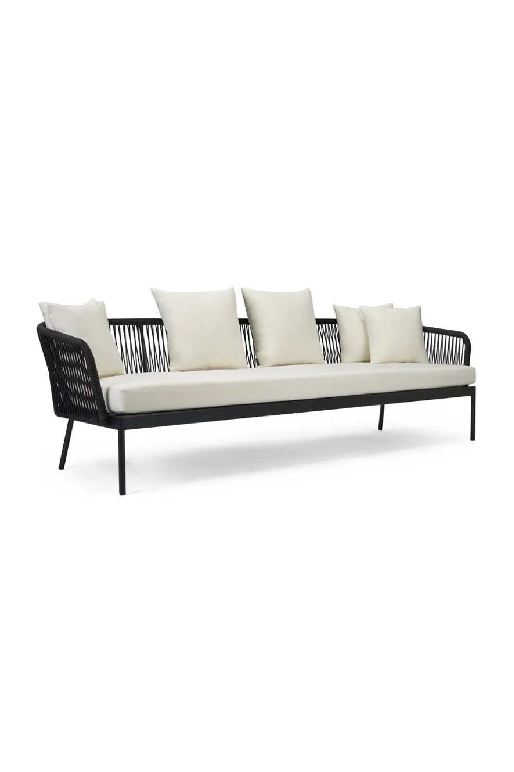 Black Rope 3-Seater Outdoor Sofa | NV Gallery Santa Monica | Oroa.com