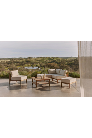 Padded Acacia Outdoor Lounge Chair | NV Gallery Bayside | OROA.com