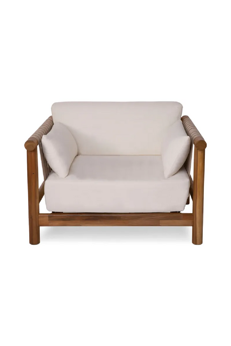 Solid Acacia Padded Outdoor Armchair | NV Gallery Bexley | Oroa.com
