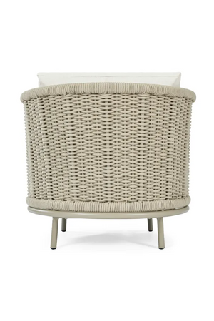 Taupe Curved Outdoor Armchair | NV Gallery Florentino | Oroa.com