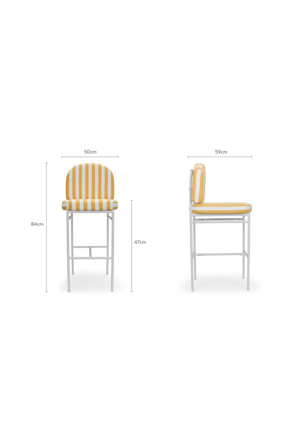 Yellow Stripes Bar Stool | NV Gallery Lampedusa | Oroa.com