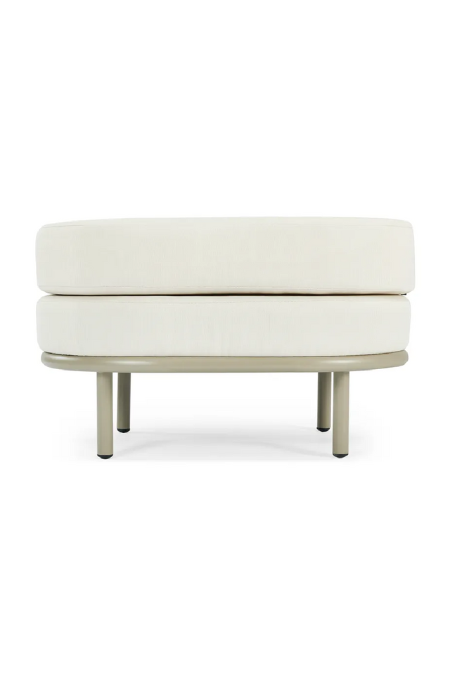 Oval Cushioned Outdoor Pouf | NV Gallery Florentino | Oroa.com