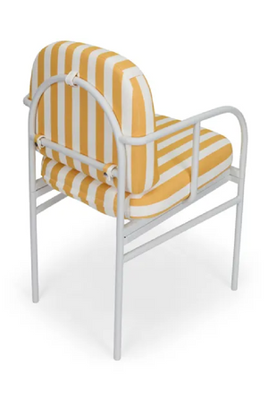 Yellow Stripes Outdoor Dining Armchair | NV Gallery Lampedusa | Oroa.com