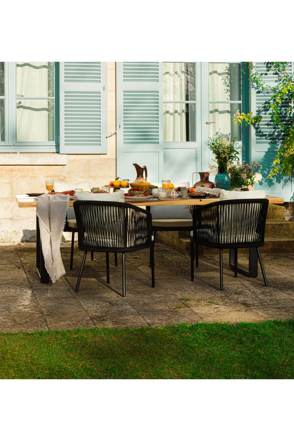 Black Rope Outdoor Chair | NV Gallery Santa Monica