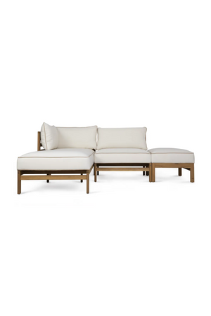 Padded Acacia Outdoor Corner Sofa | NV Gallery Bayside | OROA.com