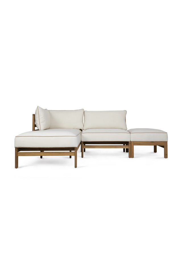 Padded Acacia Outdoor Corner Sofa | NV Gallery Bayside | OROA.com