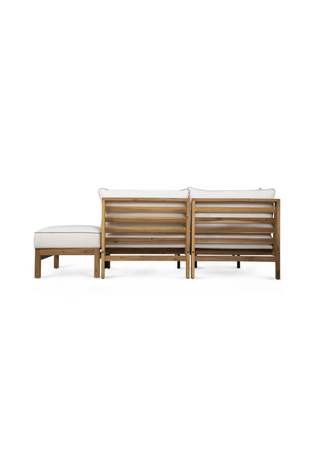 Padded Acacia Outdoor Corner Sofa | NV Gallery Bayside | OROA.com