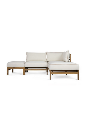 Padded Acacia Outdoor Corner Sofa | NV Gallery Bayside | OROA.com