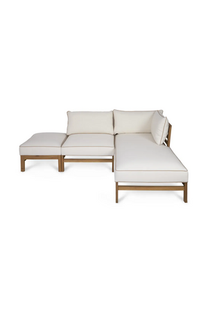 Padded Acacia Outdoor Corner Sofa | NV Gallery Bayside | OROA.com