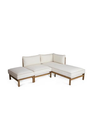 Padded Acacia Outdoor Corner Sofa | NV Gallery Bayside | OROA.com