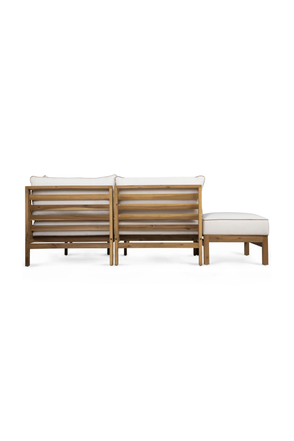 Padded Acacia Outdoor Corner Sofa | NV Gallery Bayside | OROA.com