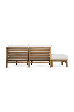 Padded Acacia Outdoor Corner Sofa | NV Gallery Bayside | OROA.com