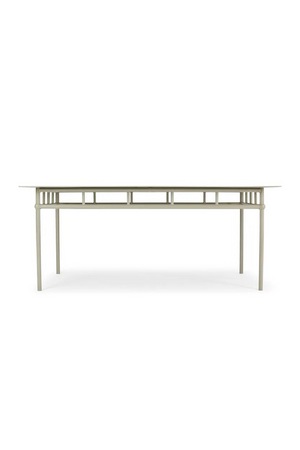 Taupe Metal Outdoor Dining Table | NV Gallery Amalfi | Oroa.com