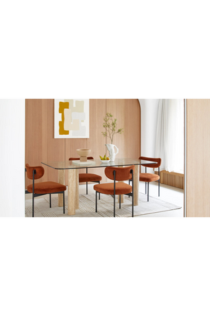 Tempered Glass Dining Table | NV Gallery Caspian | Oroa.com