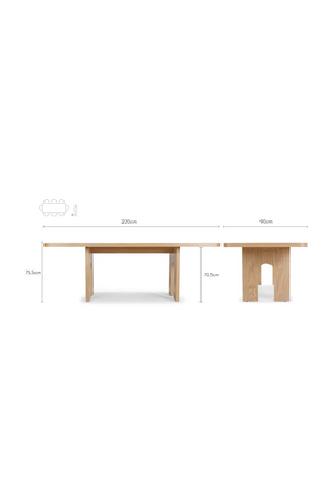Natural Wooden Dining Table | NV Gallery Danbury | Oroa.com