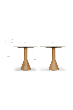 Travertine Bistro Dining Table | NV Gallery Elba | Oroa.com