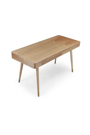 Walnut Wood 2-Drawer Desk | NV Gallery Vinyle | Oroa.com