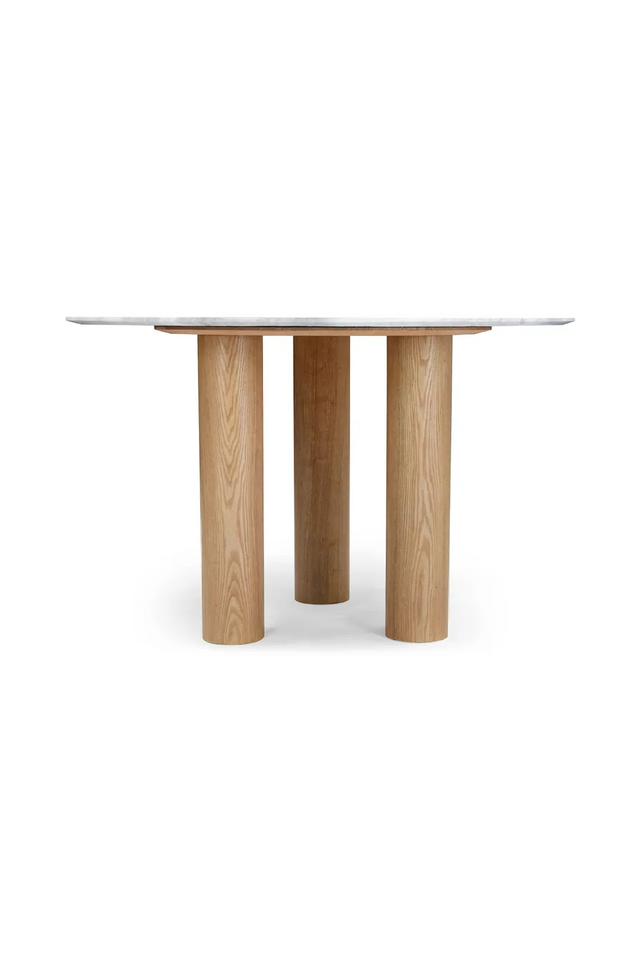 White Marble Round Dining Table | NV Gallery Benedetta | Oroa.com