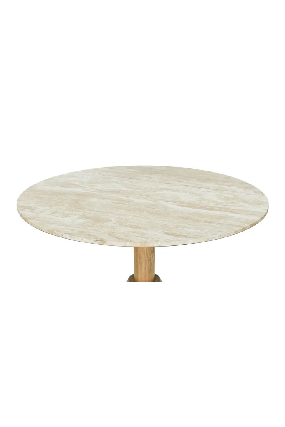 Travertine Pedestal Dining Table | NV Gallery Izia | Oroa.com