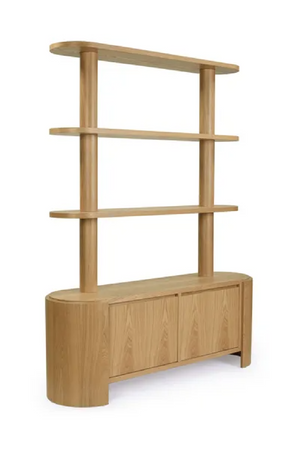 Blond Ash Wood Bookcase | NV Gallery Elipse | Oroa.com